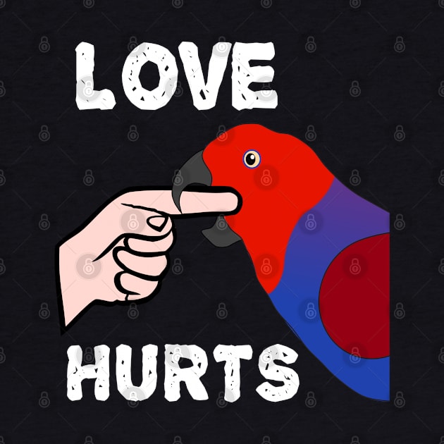 Love Hurts Eclectus Female Parrot Biting by Einstein Parrot